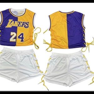 2 piece jersey and shorts set.